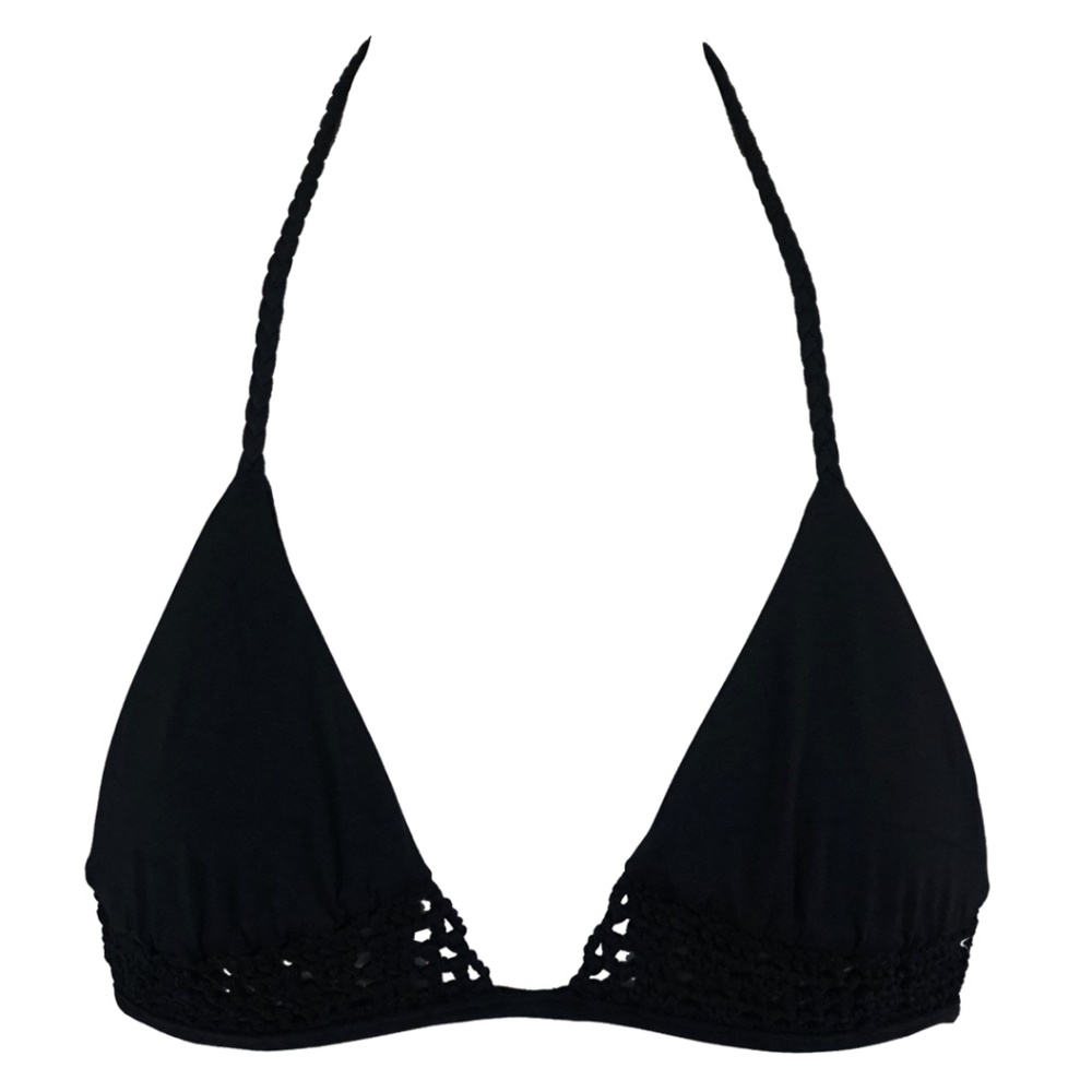 Frankie's Bikinis Brie Top in Black